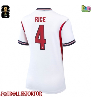 England Declan Rice #4 Hemmatröja Dam VM 2026 Kortärmad